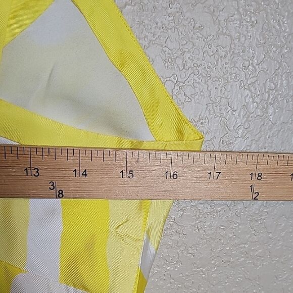 Banana Republic SILK Yellow and White Fit and Flare dress with pockets 6 - Picture 8 of 8